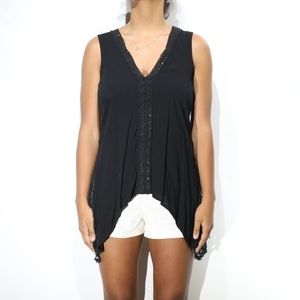 Black crochet top